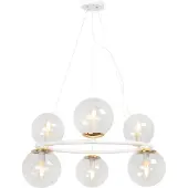 Light11 HOME Aura Weissgold Hängelampe 6 Flach, Lampenschirm Gratis E14