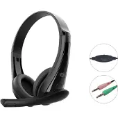 Conceptronic POLONA06B3T Stereo-Headset 3,5 mm, Geräuschreduzierendes Mikrofon, Kabelgebunden, Anrufe/Musik, 20 - 20000 Hz, 100 g, Kopfhörer, Schwarz