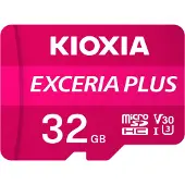 Kioxia Exceria Plus, 32 GB, MicroSDHC, Klasse 10, UHS-I, 98 MB/s, 65 MB/s