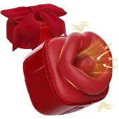 Sex HD Lovely Kiss - leckender-saugender Vibrator (rot)