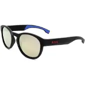 HUGO Boss 1452/S Herren-Sonnenbrille Vollrand Panto Kunststoff-Gestell, schwarz