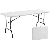 Oviala 20er-Set Klapptische in 180 x 70 x 74 cm Weiß -