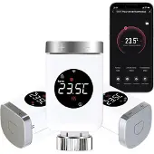 Salcar TRV801W Smart Home Heizkörperthermostat TRV801W 3er Set WiFi Thermostat kompatibel mit Amazon Alexa & Google Assistant Programmierbar Tuya Heizungsthermostat, kein Gateway Erforderlich