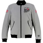 Helstons Twin Motorrad Textiljacke, grau/schwarz/rot, XL