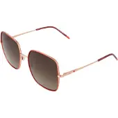 HUGO HG 1293/S Damen-Sonnenbrille Vollrand Quadratisch Metall-Gestell, gold