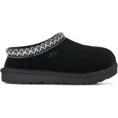 Ugg Kinderhausschuhe 1019066KBLK Schwarz Tasman-Zopf Zierborte 2cm Sohlenhöhe