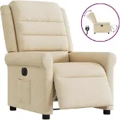 Syfax Relaxsessel Elektrisch Creme Stoff