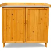 Habau Gartentisch mit Unterschrank, natur