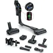 Bosch BCS1051POW, 2-in-1-Stabstaubsauger, Beutellos, Schwarz, 0,4 l, Trocken, HEPA