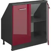 Vicco Dachschrägenschrank Rion Rot Hochglanz mit 2 Türen, Model 56149