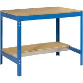 Proregal Werkbank BUFFALO | HxBxT 84x150x76cm | Traglast 600kg | Blau