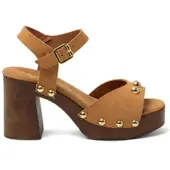 Lazamani Clogs Damen Cognac Wildleder