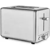 Solis Zwei-Schlitz Toaster, 6 Stufen, Krümelschublade, silber