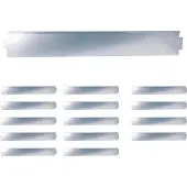 Relaxdays Rasenkante, 15er Set, HxB: 15 x 100 cm, Stahl, flexible Beeteinfassung, Umrandung für Beet & Rasen, silber