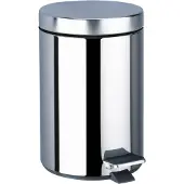 Delabie Abfallbehälter rund m. Pedalbet. 5l Edst. hgl.pol.