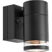 Markslöjd Außenwandleuchte Luno, dimmbar, schwarz, Aluminium, Skandinavisch, Wandleuchte außen