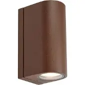 Markslöjd Außenwandleuchte Alor, dimmbar, braun / rost, Aluminium, Skandinavisch, Wandleuchte außen