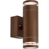 Markslöjd Außenwandleuchte Luno, dimmbar, braun / rost, Aluminium, Skandinavisch, Wandleuchte außen