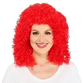 Buttinette Lockenperücke "Curly", rot
