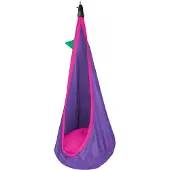 LA SIESTA Joki, Hängemattenschaukel, Ohne Standfuß, Drinnen, Pink, Violett, Baumwolle, 80 kg