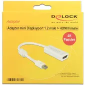 DeLOCK 62614, 0,2 m, Mini DisplayPort, HDMI Typ A (Standard), Männlich, Weiblich, Gold