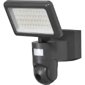 Osram SMART+ WiFi LED-Außenkamera FLOOD, grafit, Sensor IP44 dimmbar, alu / grau / zink, Aluminium, Modern, Smart Home Kamera