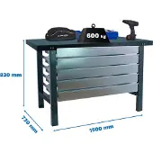 Simon Rack Simonwork (bancos De Trabajo) Bt6 5box Werkbank 830x1500x730 Mm