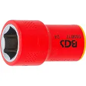 Bgs 35877 VDE-Steckschlüssel-Einsatz Sechskant, An trieb Innenvierkant 10 mm (3/8"), SW 17 mm