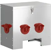 vidaXL Hühnerfütterer Silber 40,5 x 25 x 38 cm Verzinkter Stahl