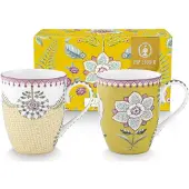 Pip studio Tasse Home Mugs Large Lily & Lotus Yellow (2er Set)