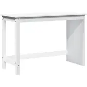 vidaXL Schreibtisch Weiß 112 x 50 x 75 cm Massivholz Kiefer