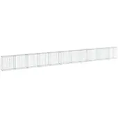 vidaXL Gabione mit Deckel 1100x50x100 cm Verzinktes Eisen