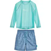 Playshoes UV-Schutz Bade-Set 1/1-Arm Hai in blau | Gr.: 98/104