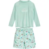 Playshoes UV-Schutz Bade-Set Surf-Bus Shorts 1/1 Arm in mint | Gr.: 122/128