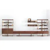 AEA Moderne Wohnwand Schrankwände Vitrine rtv Regal Wohnzimmer Möbel Holz Neu
