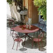 Vermobil Mimmo Gartentisch rund Landhausstil Rot RR Ø60