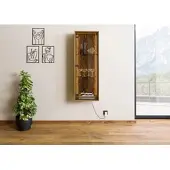 MASSIVMOEBEL24.DE Hängevitrine Wildeiche 46x38x132 natur geölt LINDAU #13