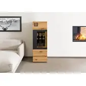 MASSIVMOEBEL24.DE Highboard Wildeiche 50x43,5x143 natur geölt/lackiert KITZBÜHEL #105