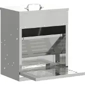 vidaXL Hühnertretfeeder Silber 33 x 42 x 40 cm Verzinkter Stahl