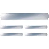 Relaxdays Rasenkante, 5er Set, HxB: 15 x 100 cm, Stahl, flexible Beeteinfassung, Umrandung für Beet & Rasen, silber