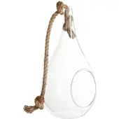 Wellhome - Tropfenf√∂rmige Glasvase √∏12,5x26cm