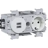Hager Steckdose 1-fach mit USB-Charger C + C