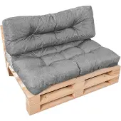 Bananair Palettenkissen aus polyester 120x80x15 cm, grau