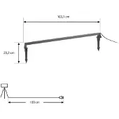 LINDBY LED-Bodenleuchte Zavio, anthrazit, Erdspieß, IP65 Zavio, schwarz, Aluminium, Modern