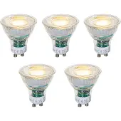 LUEDD 5er-Set GU10 50mm Dimmbare LED-Lampen Klar 2,5W 450 lm 2700K