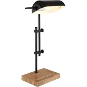 Globo Schreibtischlampe Marid Holz mit Schwarz