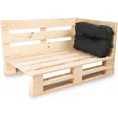 Bananair Eckkissen aus polyester 60x40 cm, schwarz