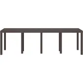 vidaXL Gartentisch Braun 250 x 100 x 73 cm Poly-Rattan