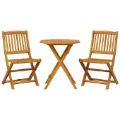 vidaXL 3-tlg. Bistro-Set Klappbar Massivholz Akazie