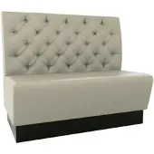BIG Möbel Gastro Sitzbank Amsterdam | 180 cm breit | Kunstleder Taupe | Chesterfield | Dinerbank
